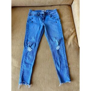 Levi's 535 Super Skinny Distressed Jeans with Stars and Heart Detail